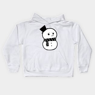 Kawaii Snowman Art Kids Hoodie